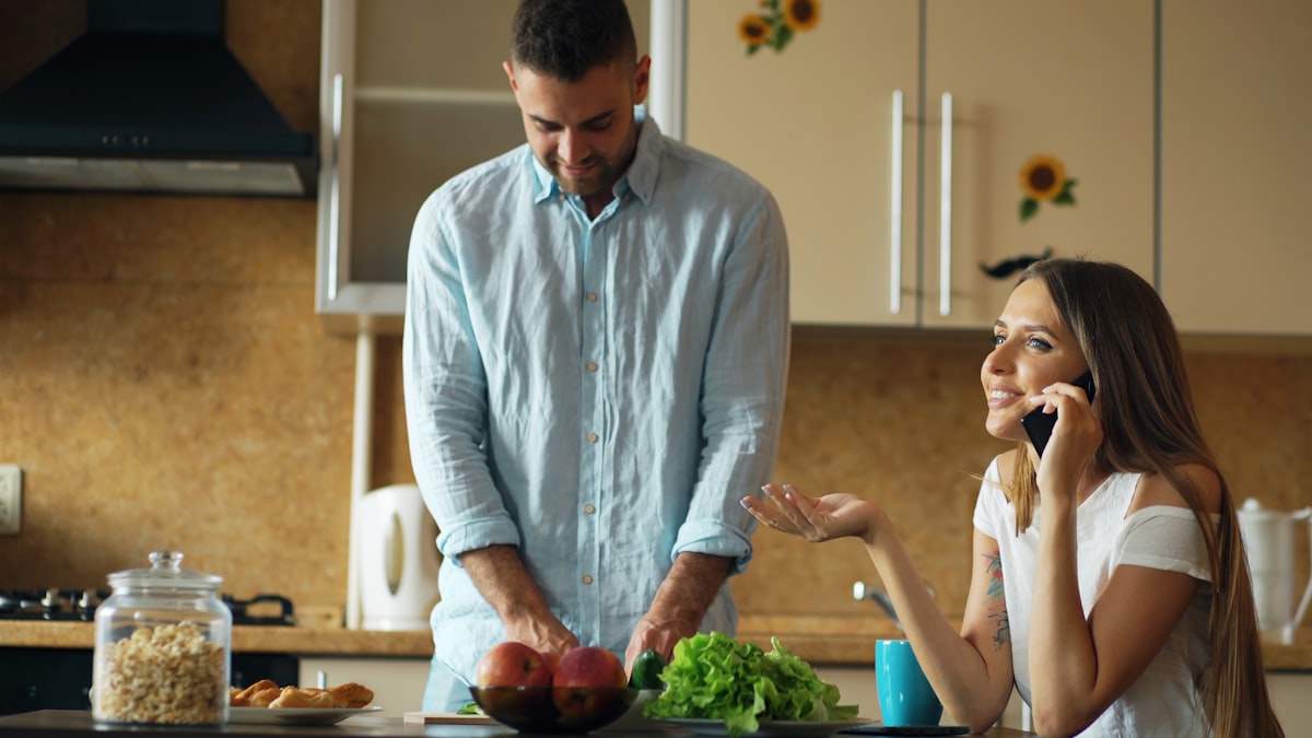 Nutritionist analyzing meal components